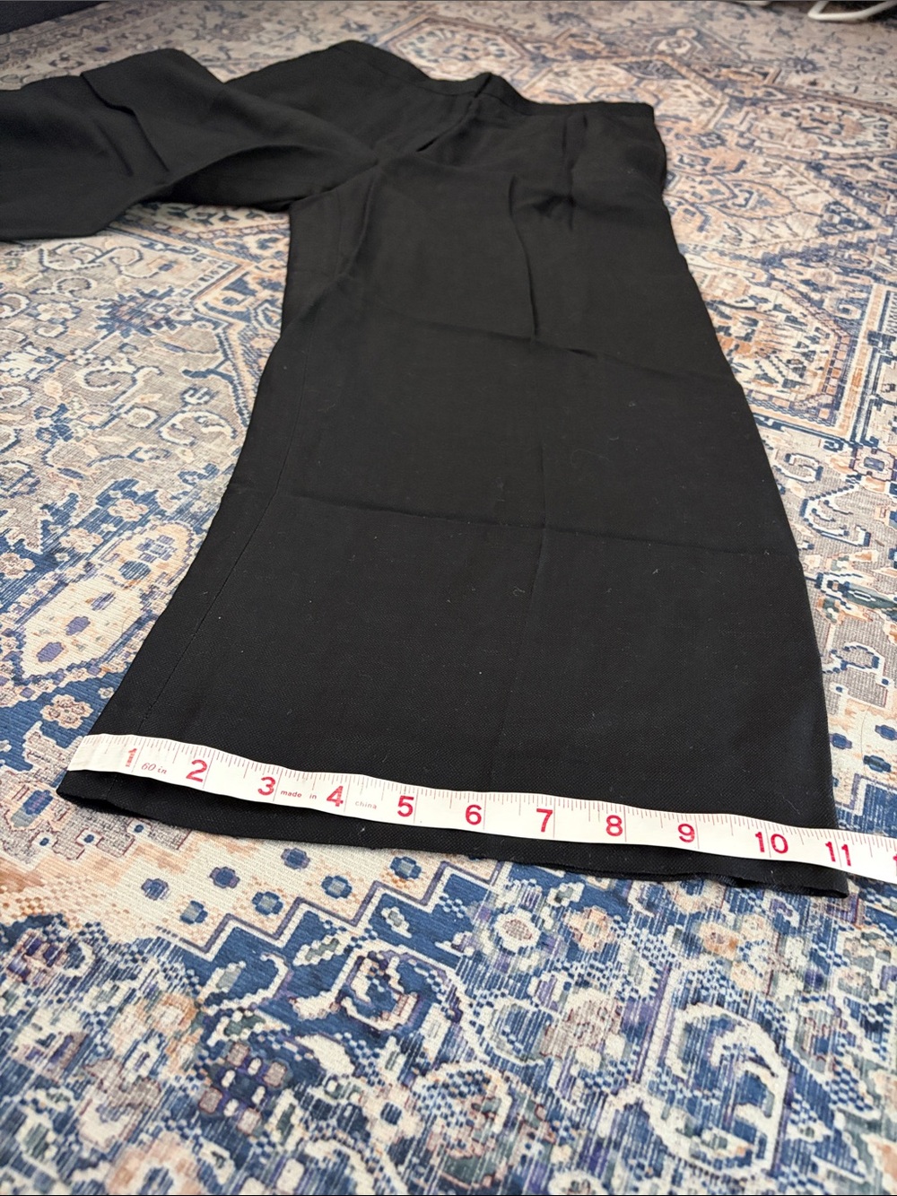 COS Black Linen Blend Wide-Leg Cropped Trousers - Picture 5 of 7